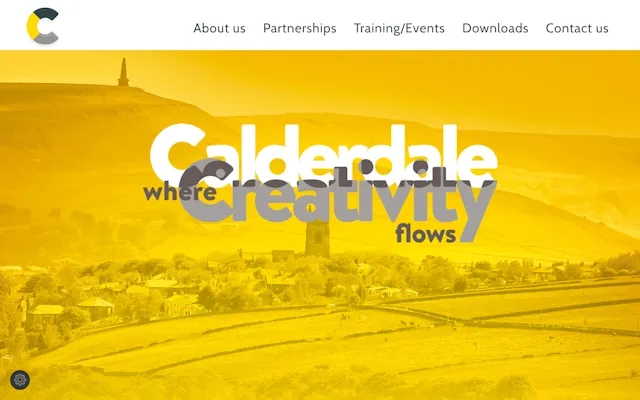 A screenshot of the Calderdale Creates website.