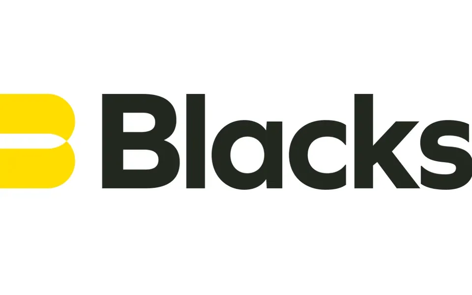 A logo with the text 'Blacks'